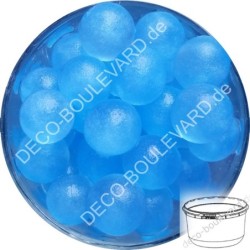 Aufgequollene ready Wasserperlen GLITZER Blau (kräftig) - 1x600ml Schale