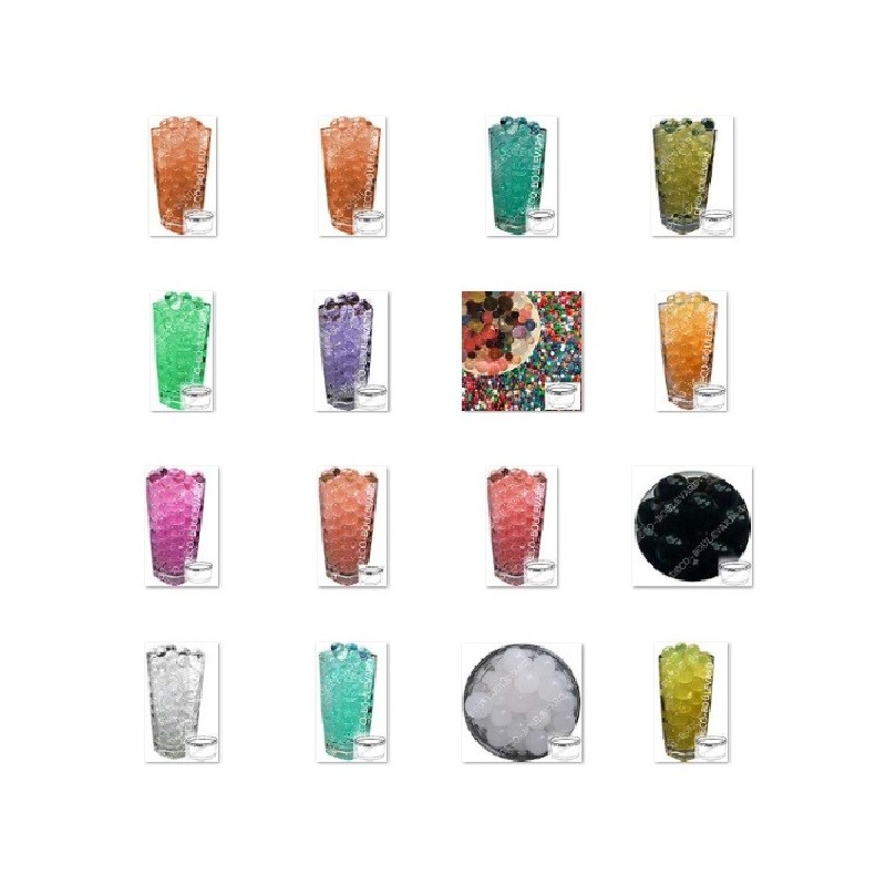 Aufgequollene ready Wasserperlen MEDIUM Farbwahl - 1x600ml Schale